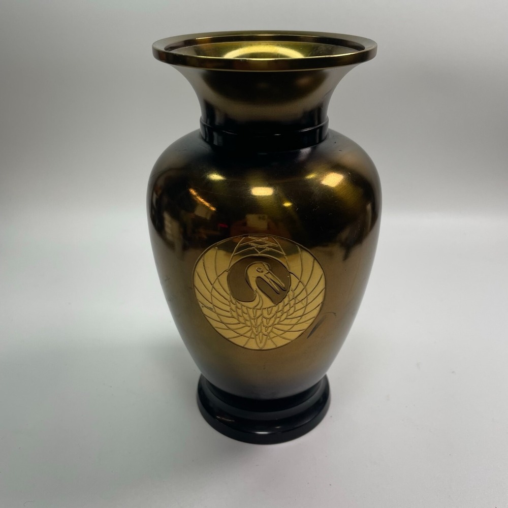 Antique Vintage Japanese‎ Buddhist returned brass bottle